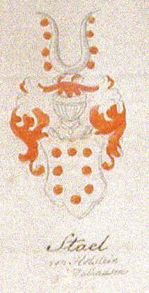 Wappen der Stael von Holstein (zu Stalhausen?) aus dem "Padebornschen Rittersaal"